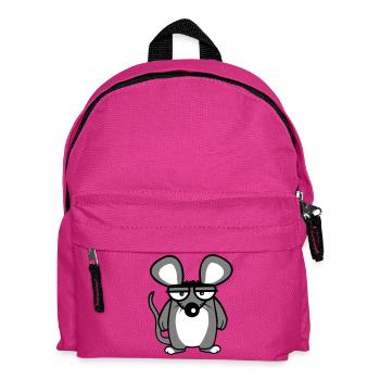 Maus Guckt Böse Wütend Frustriert Sauer Aggressiv - Kinder Rucksack - Fuchsia - Vorne