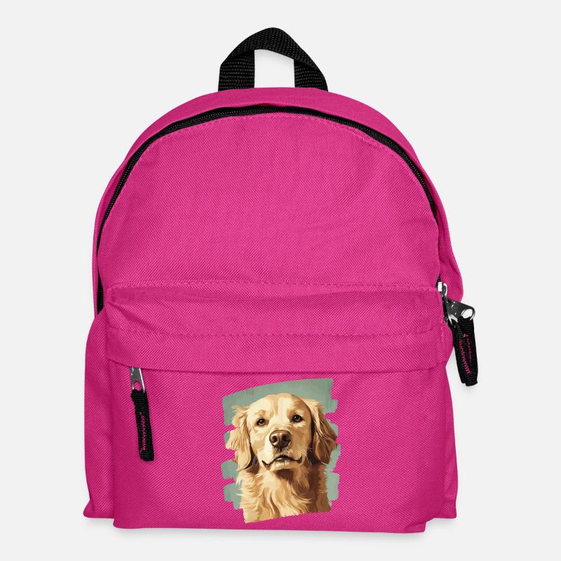 Golden Retriever - Kids' Backpack - fuchsia