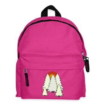 Tree Fir Winter Forest Nature Snow Spruce - Kids' Backpack - fuchsia - Front