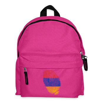Armenian flag fingerprints - Kids' Backpack - fuchsia - Front