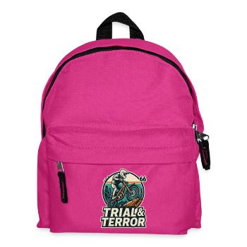 Motocross hero at Moto Trial and Terror Ride - Kids' Backpack - fuchsia - Front