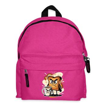 Toasts en colère et conception de tasse à café - Sac à dos Enfant - fuchsia - Devant