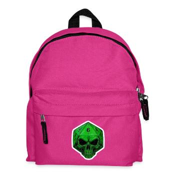 Cube Mystique D20 avec Crâne – Fantasy - Sac à dos Enfant - fuchsia - Devant