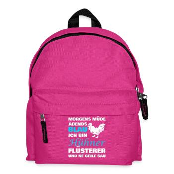 poulets poulet ferme poulailler drôle de dicton poulet - Sac à dos Enfant - fuchsia - Devant