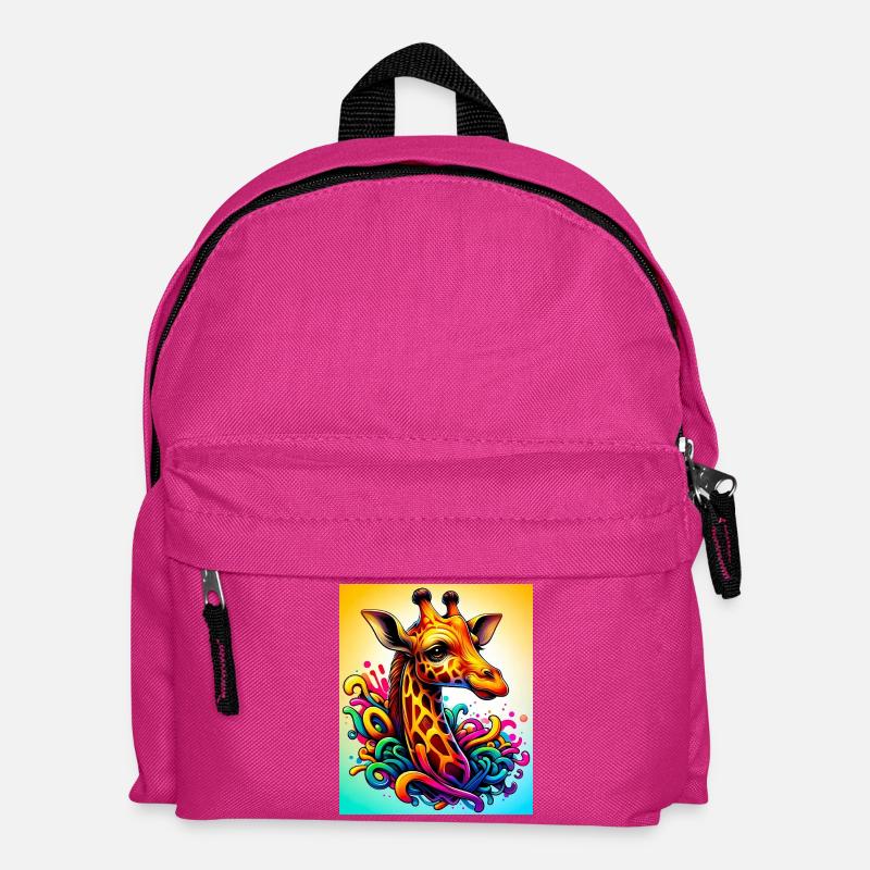Giraffe - Kinder Rucksack - Fuchsia