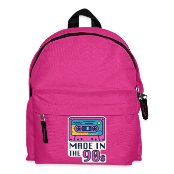 Kassette 90er Nostalgie Design - Kinder Rucksack - Fuchsia - Vorne
