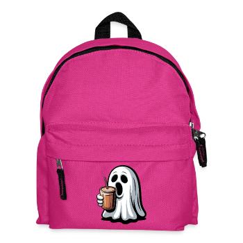 Ghost with pumpkin latte - Kids' Backpack - fuchsia - Front