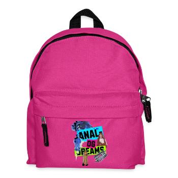Analog Dreams – Retro Collage Design in 90s Style - Kids' Backpack - fuchsia - Front