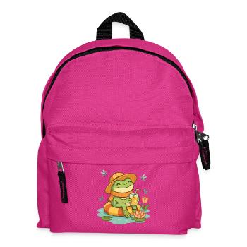 Grenouille d’été – Grenouille douillette avec limonade - Sac à dos Enfant - fuchsia - Devant