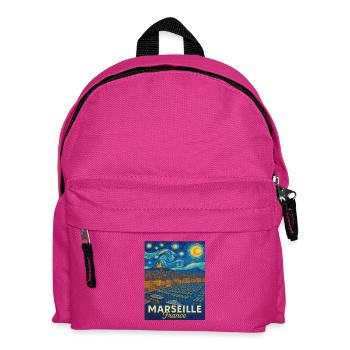 Marseille, France - Kids' Backpack - fuchsia - Front