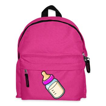 Baby Bottle Cartoon - Kids' Backpack - fuchsia - Front