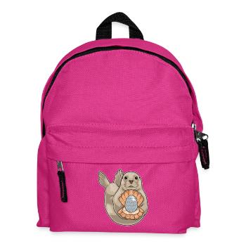 Seehund Ostern Perle - Kinder Rucksack - Fuchsia - Vorne