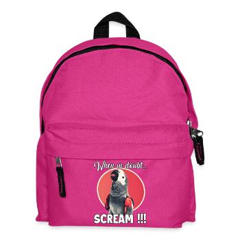 Humorous gift idea for parrot keepers - Kids' Backpack - fuchsia - Front