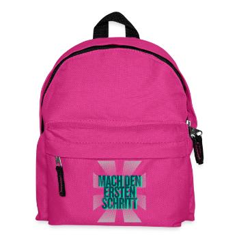 Mach den ersten Schritt – Mut Statement - Kinder Rucksack - Fuchsia - Vorne