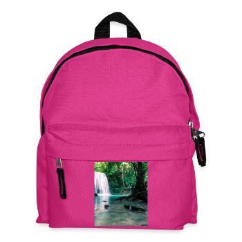 Cascade verte dans la forêt - Sac à dos Enfant - fuchsia - Devant