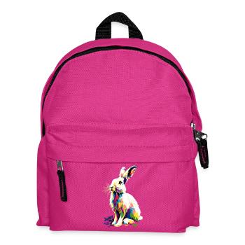 Mountain Rabbit Arctic Hare Albino Rabbit White Rabbit - Kids' Backpack - fuchsia - Front
