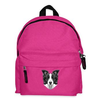 Border Collie Chien Amateur de Chiens Mignons Collies - Sac à dos Enfant - fuchsia - Devant