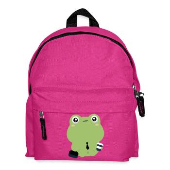 Grenouille fatiguée en cravate - Sac à dos Enfant - fuchsia - Devant