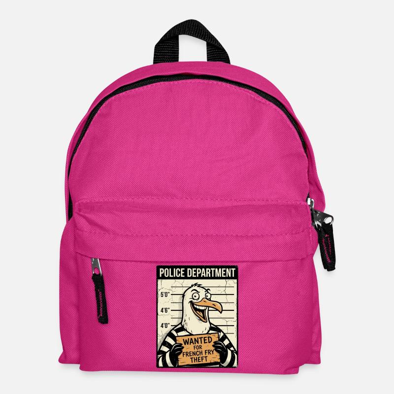 Freche Möwe Spruch Norddeutscher Humor - Kinder Rucksack - Fuchsia