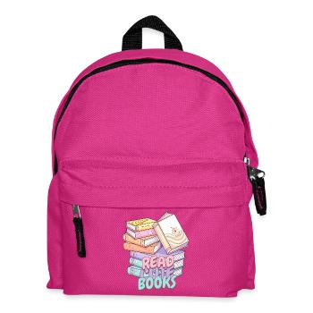 Cute Kawaii Look Stack of Books Design - Kids' Backpack - fuchsia - Front