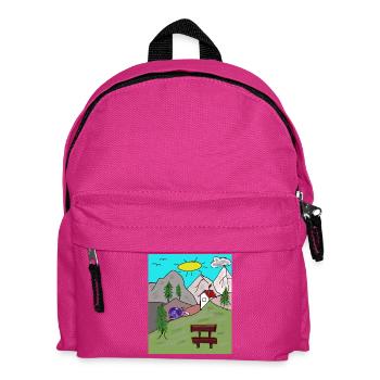 Alps Snails Post Letter Mountains Alm Postman - Kids' Backpack - fuchsia - Front