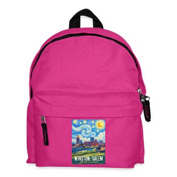 Winston-Salem, North Carolina - Kids' Backpack - fuchsia - Front