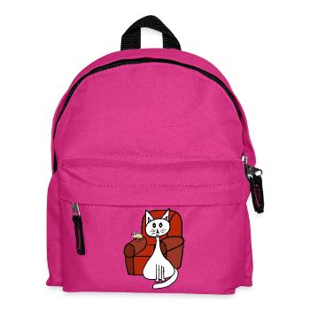 Animaux de compagnie Chat Souris Chats Souris - Sac à dos Enfant - fuchsia - Devant