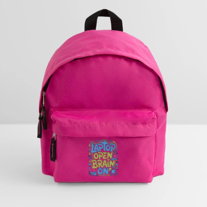 Remote Developer Laptop Open Brain On Remote Coder Kids' Backpack
