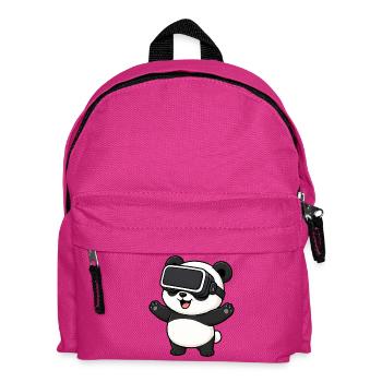 Cartoon Mignon Panda Gamer Réalité Virtuelle - Sac à dos Enfant - fuchsia - Devant