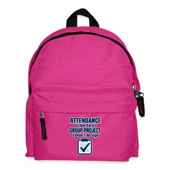 Funny Teacher Attendance Group Project Classroom J - Kids' Backpack - fuchsia - Front
