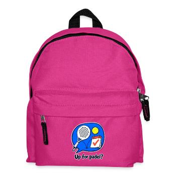 Padel-Gruppenchat-Einladung, wöchentlicher Club-Humor - Kinder Rucksack - Fuchsia - Vorne