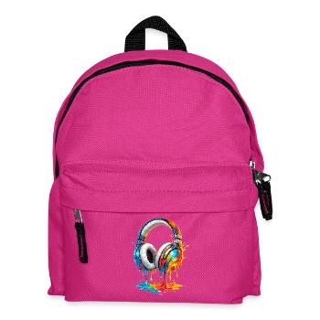 Colorful Gradient Headphones for - Kids' Backpack - fuchsia - Front