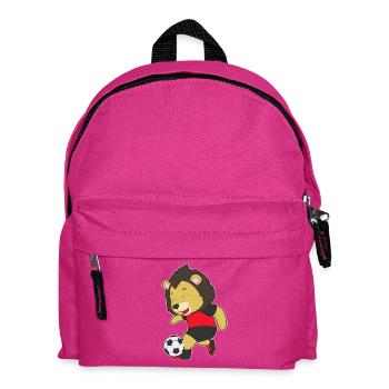 Lion Soccer Player Soccer - Kids' Backpack - fuchsia - Front
