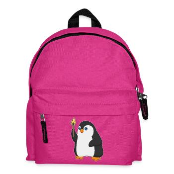 Penguin Torch - Kids' Backpack - fuchsia - Front