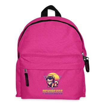 Pekingese - Peke Dog Mom Dad Lap Dog Lion Dog - Kids' Backpack - fuchsia - Front