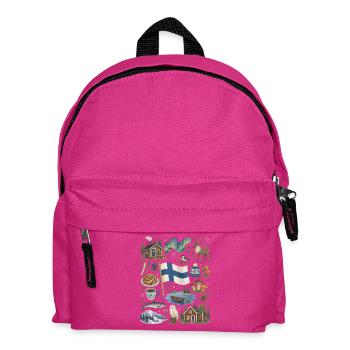 Finland | Lakes, sauna & northern lights - Kids' Backpack - fuchsia - Front