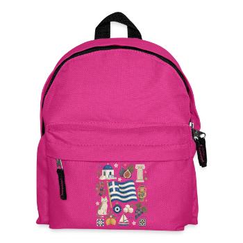 Greece | Islands, Olives & Antiquity - Kids' Backpack - fuchsia - Front
