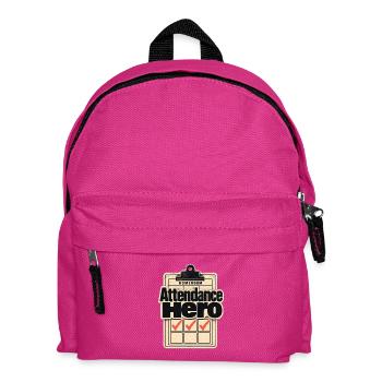 Homeroom Teacher Gift Attendance Hero First Day of - Kids' Backpack - fuchsia - Front