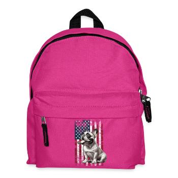 French Bulldog US Französische Bulldogge - Kids' Backpack - fuchsia - Front