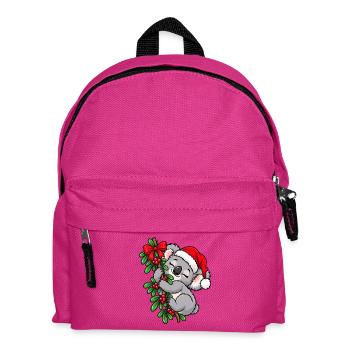 Weihnachten Koala Mistelzweig Geschenkidee - Kinder Rucksack - Fuchsia - Vorne