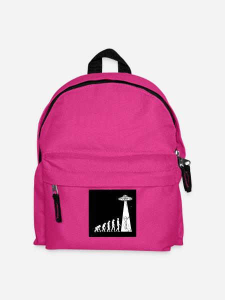 Evolution Mensch Zu Alien Ufo Entführung Science - Kinder Rucksack - Fuchsia