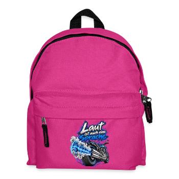 Motorrad Laut ist auch eine Sprache Schallwellen - Kinder Rucksack - Fuchsia - Vorne