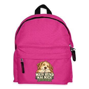 Mein Hund Mag Mich – Das Reicht - Kinder Rucksack - Fuchsia - Vorne