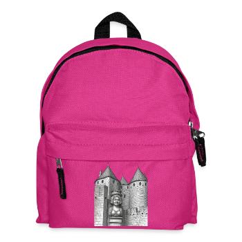 Festungs- und Büstenkönigin mittelalterliche Stadt - Kinder Rucksack - Fuchsia - Vorne
