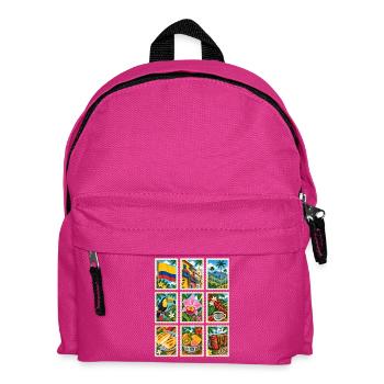 Kolumbien Briefmarken - Kinder Rucksack - Fuchsia - Vorne