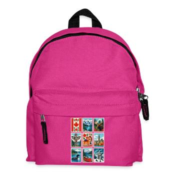 Kanada Briefmarken - Kinder Rucksack - Fuchsia - Vorne
