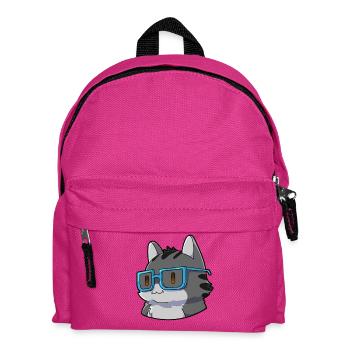  Mathe Katze Nerd - Kinder Rucksack - Fuchsia - Vorne