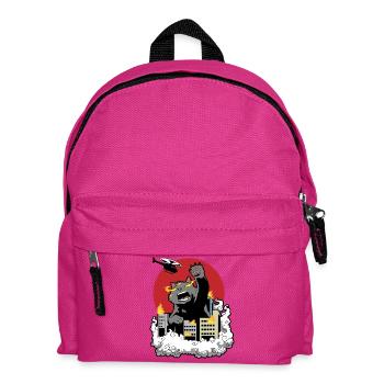  Catzilla Monsterkatze - Kinder Rucksack - Fuchsia - Vorne