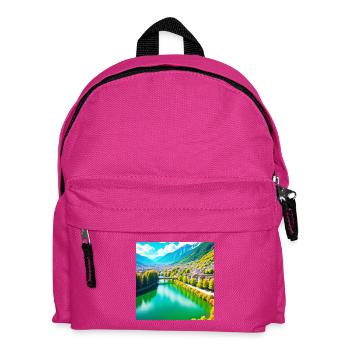Emerald Valley and Alpine Village - Kids' Backpack - fuchsia - Front