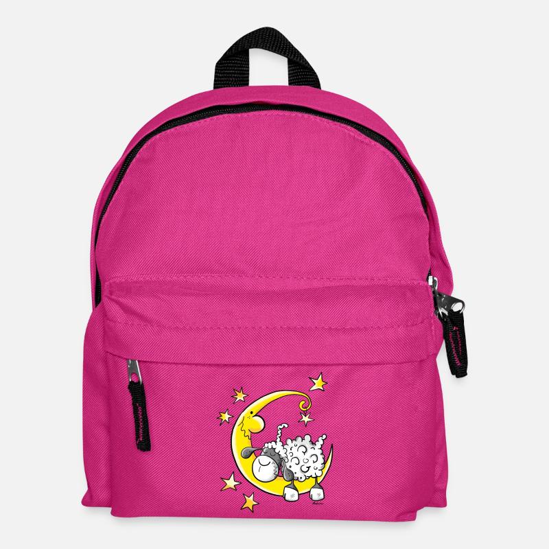 Schaf im Mond - Kinder Rucksack - Fuchsia
